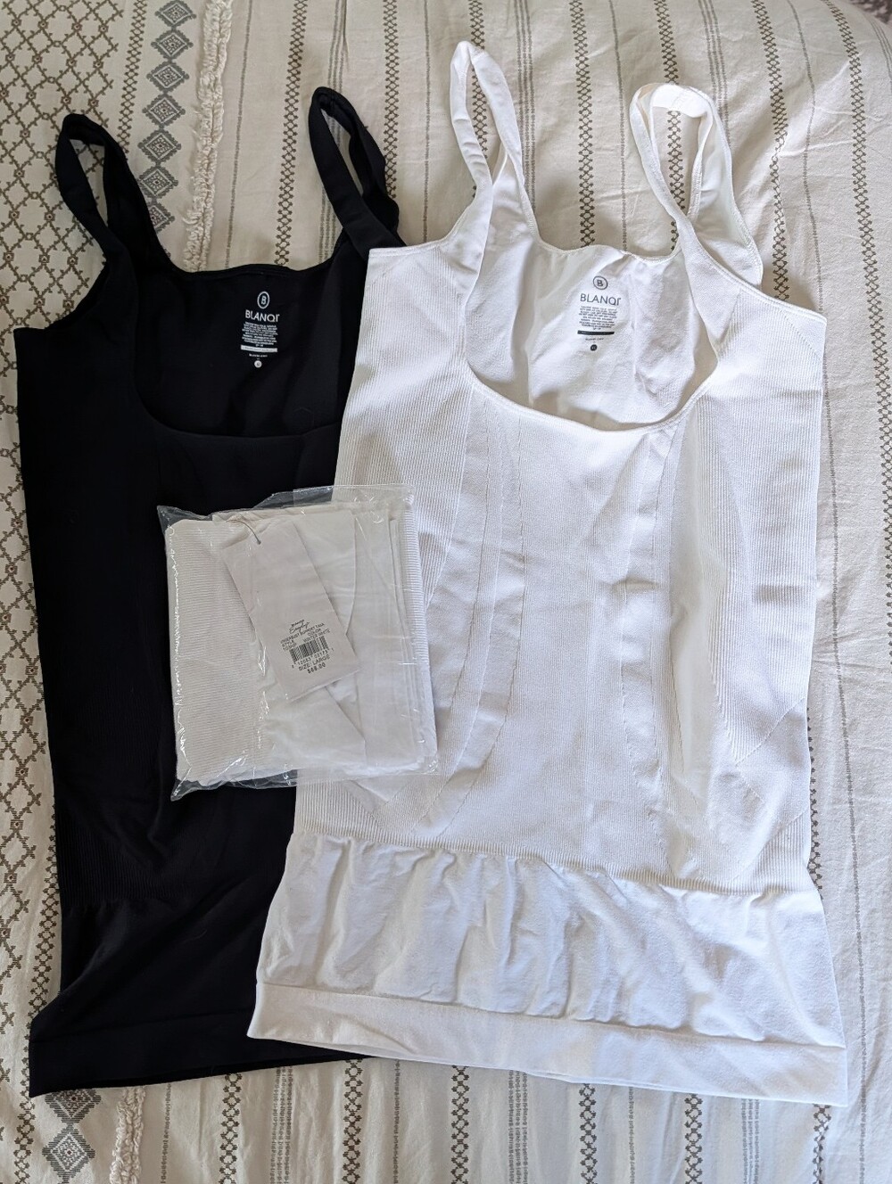 BLANQI Women’s Support Tank Top Bundle - White And Black